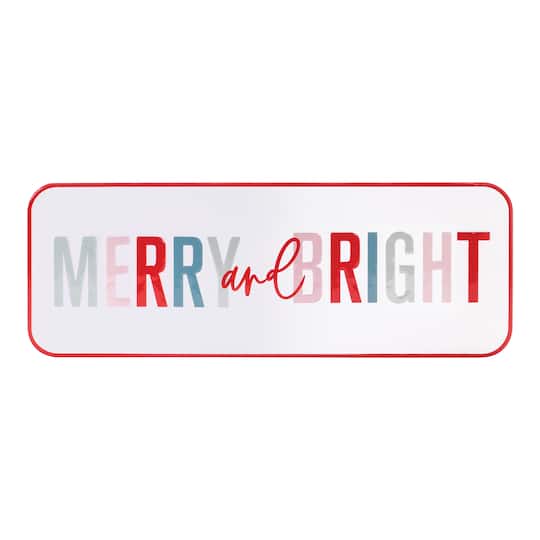 Melrose 22" Merry and Bright Metal Sign